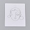 Cardboard Jewelry Display Cards, for Hanging Earring & Necklace Display, Rectangle, Women Pattern, 6x5x0.05cm, Hole: 2~5mm