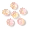 Transparent Spray Paint Glass Beads, Flower, Beige, 11.5x8.5mm, Hole: 1.2mm