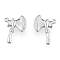 Brass Charms, Cadmium Free & Nickel Free & Lead Free, Axe, Real Platinum Plated, 15x11x2.5mm, Hole: 0.9mm