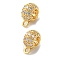 Brass Micro Pave Cubic Zirconia Tube Bails, Column, Real 18K Gold Plated, Cadmium Free & Nickel Free & Lead Free, 12.5x5.5x9.5mm, Hole: 1.6mm, Inner Diameter: 5mm