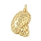 Brass Pendants, Conch Shape Charms, with Jump Ring, Long-Lasting Plated, Lead Free & Cadmium Free, Real 18K Gold Plated, 23x15.5x6.5mm, Hole: 3.5mm