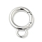 Non-Tarnish 304 Stainless Steel Spring Gate Rings, Stainless Steel Color, 28x21.5x3.5mm, 7 Gauge, Hole: 6x4.5mm