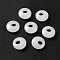 Glass Linking Rings, Imitation Jade, Round Ring, White, 15x5mm, Inner Diameter: 6mm