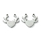 Non-Tarnish 304 Stainless Steel Manual Polishing Charms, Antler, Stainless Steel Color, 12.5x15x2mm, Hole: 0.9mm