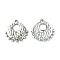Non-Tarnish 304 Stainless Steel Pendants, Flat Round Charm, Stainless Steel Color, 19x18x2mm, Hole: 1.2mm