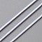 Polyester Elastic Cord, Round, White, 1mm, about 49.21 Yards(45m)/Roll