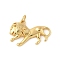 Brass Pendants, Lion Charms, with Jump Ring, Long-Lasting Plated, Lead Free & Cadmium Free, Real 18K Gold Plated, 15x23x4mm, Hole: 3.5mm