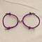 Alloy Heart-shaped Magnetic Braided Rope Bracelets for Couple Girlfriends, Purple, 5-1/2~10-1/4 inch(14~26cm)