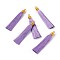 Nylon Tassel Big Pendants, with Iron Findings, Golden, Medium Purple, 86x9.5mm, Hole: 3x5mm