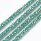 Eco-Friendly PVC Tubular Synthetic Rubber Cord, Hollow Pipe, with Paillette, Medium Sea Green, 5~6mm, Hole: 2mm, about 54.68 yards(50m)/bundle