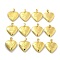 Brass Locket Pendants, Lead Free & Cadmium Free, Long-Lasting Plated, Rack Plating, Heart with Twelve Constellations Pattern, Real 18K Gold Plated, 29x28.5x7mm, Hole: 7.5x3.5mm, Inner Diameter: 20x21mm, 1pc/style
