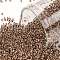 TOHO Round Seed Beads, Japanese Seed Beads, (740) Copper Lined Crystal, 15/0, 1.5mm, Hole: 0.7mm, about 15000pcs/50g