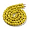 Handmade Nepalese Lampwork Beads, Barrel, Gold, 10.5~11x8~8.5mm, Hole: 3.5mm, about 80pcs/strand, 25.39''(64.5cm)