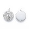 Tarnish Resistant 304 Stainless Steel Pendant Rhinestone Settings, with Jump Rings, Sun, Stainless Steel Color, Fit for 1.8mm Rhinestone, 17x15x2mm, Jump Ring: 4x1mm, 2.5mm inner diameter