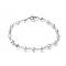 Tarnish Resistant 304 Stainless Steel Link Chain Bracelets, with Lobster Claw Clasps, Heart, Stainless Steel Color, 21.4cm(8-3/8 inch)