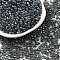 Round Glass Seed Beads, Trans. Colours Lustered, Gray, Size: about 3mm in diameter, hole: 1mm, about 1097pcs/50g