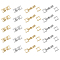 20Pcs 2 Colors Eco-Friendly Brass Watch Band Clasps, Long-Lasting Plated, Lead Free & Cadmium Free, Platinum & Golden, 16x6.5x4mm, 10pcs/color