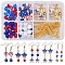 DIY Earring Making, with Alloy Enamel Pendants, Handmade Polymer Clay Bead, Glass Beads, Brass Earring Hooks and Iron Head Pins, Mixed Color, 11x7x3cm, about 160pcs/set