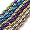 Electroplated Synthetic Magnetic Hematite Beads Strands, Bicone, Mixed Color, 6.2~6.5x12~12.5mm, Hole: 1.4mm, about 33pcs/strand, 15.35''(39cm)