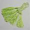 Polyester Tassel Decorations, Pendant Decorations, Green Yellow, 130x6mm, Tassel: 70~90mm