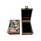 Flower Print Linen Jewelry Storage Box, Jewelry Display Case, for Pendants Storage, Sienna, 12x9x5.7cm