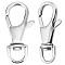 2Pcs Polished 316 Surgical Stainless Steel Large Lobster Claw Swivel Clasps, Swivel Snap Hooks, Stainless Steel Color, 35x17x4.5mm, Hole: 6x8mm, 2pcs