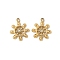 304 Stainless Steel Rhinestone Pendants, Helm, Real 18K Gold Plated, Real 18K Gold Plated, 12x10x1.5mm, Hole: 1.2mm