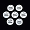 Natural Freshwater Shell Charms, Flat Round with Twelve Constellations, Hollow, Aries, 12x1.5mm, Hole: 0.9mm