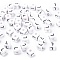 Letter Acrylic European Beads, Horizontal Hole, Cube, White, 10x10x10mm, Hole: 4mm