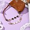 2Pcs 2 Colors Alloy Black and White Enamel Flower Bag Extender Chains, with Alloy Swivel Clasps, Light Gold, 135mm, 1pc/color