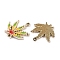 Alloy Enamel Pendants, Maple Leaf, Light Gold, 20x18x2mm, Hole: 1.6mm