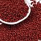 8/0 Baking Paint Glass Seed Beads, Round Hole, Teardrop, FireBrick, 3x2mm, Hole: 1mm, about 416pcs/10g