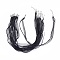 Jewelry Making Necklace Cord, with 2 Threads Waxed Cord, Organza Ribbon and Iron Findings, Black, 17 inch