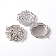 Плоские круглые латунные диффузор Locket подвески ECF134-2S-1
