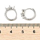 Серьги-кольца из латуни с прозрачным фианитом EJEW-Q014-27P-3