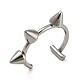 Серьги-каффы из нержавеющей стали 304 с конусными бусинами AJEW-K037-02P-1