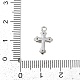 Латунные микропаве прозрачные подвески с фианитом KK-L238-13P-3