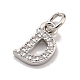Буквица из латуни с подвесками из кубического циркония KK-Q814-26D-P-2