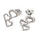 Серьги-гвоздики из нержавеющей стали 304 EJEW-G395-02P-2