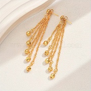 Серьги-гвоздики с кисточками из латуни MD9290-4