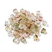 Двухцветные прозрачные стеклянные бусины GLAA-NH0001-03D