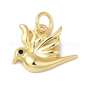 Подвески из латуни с покрытием из эмали KK-B092-35G