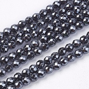 Немагнитные синтетический гематит бисер пряди G-S086-3mm