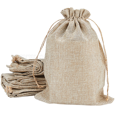 Мешочки для хранения из джутовой ткани ABAG-WH0048-11-1