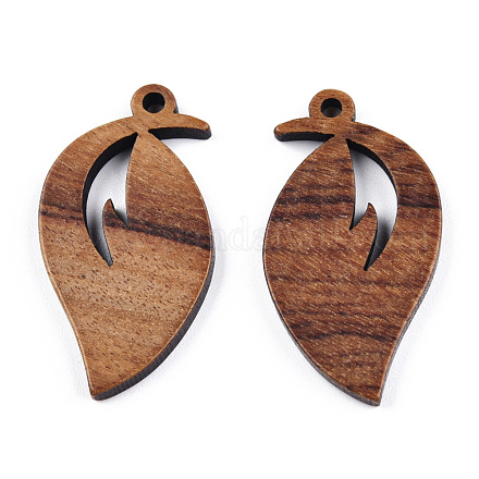 Подвески из натурального орехового дерева WOOD-T023-18-1