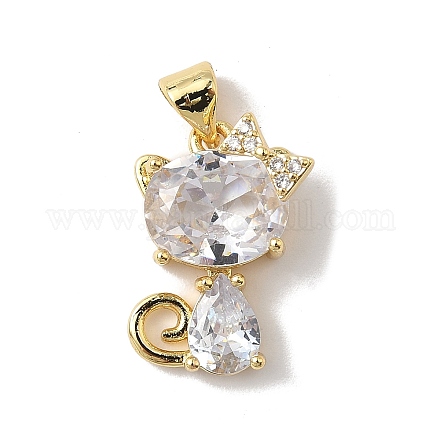 Латунные микро проложить кубического циркония подвески KK-L239-061G-01-1