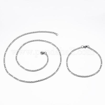 Комплекты ювелирных изделий из нержавеющей стали 304 SJEW-H086-01P-1