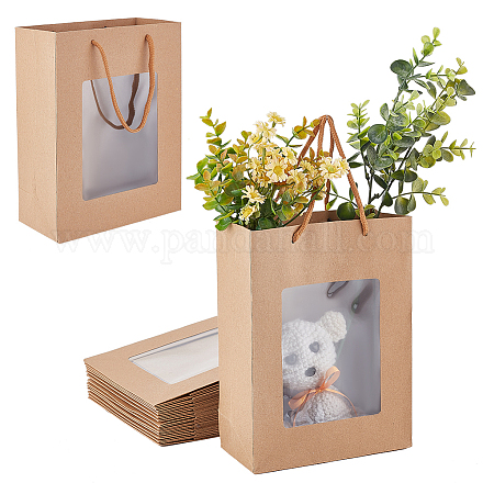 Крафт-бумага подарочные пакеты ABAG-WH0044-36B-1