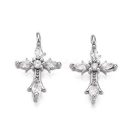 Латунные микро проложить кубического циркония подвески KK-U056-33P-1