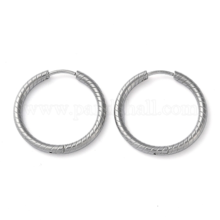 Серьги-кольца Huggie Hoop из нержавеющей стали 304 EJEW-H111-01G-P-1
